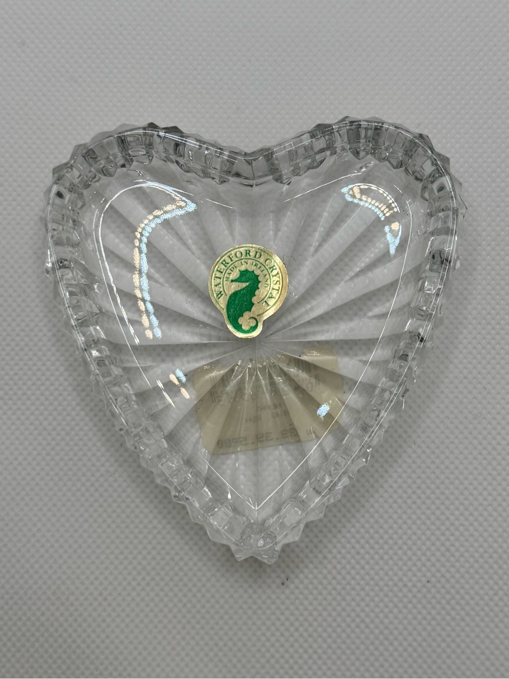 Waterford Clear Crystal Heart Trinket Tray